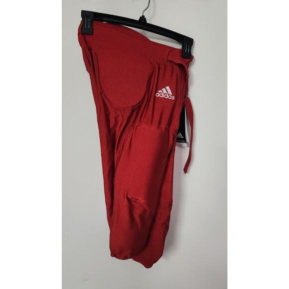 ADIDAS Climalite Men Football Compression Fit Pant 690PA Pads Power Red Medium - Picture 1 of 5